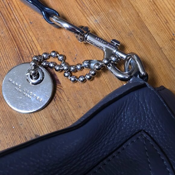 Marc Jacobs Gotham Pebbled Leather Crossbody Bag-Charcoal Gray - Picture 3 of 13